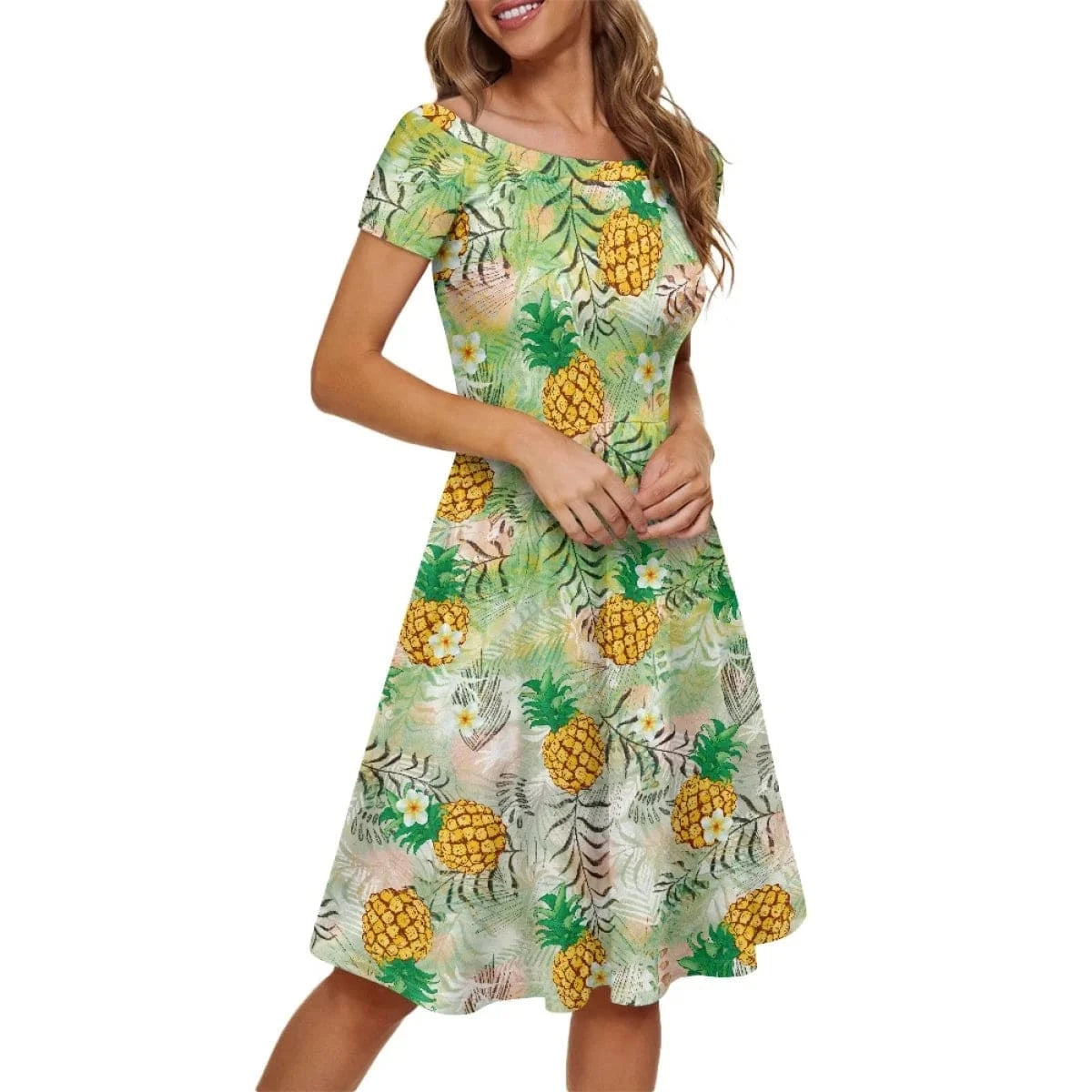 Summer Dresses for Women Casual Tshirt Short Sleeve Hawaii Floral Sundress Beach Cover Ups Women's Clothing Summer 2023 Dresses
