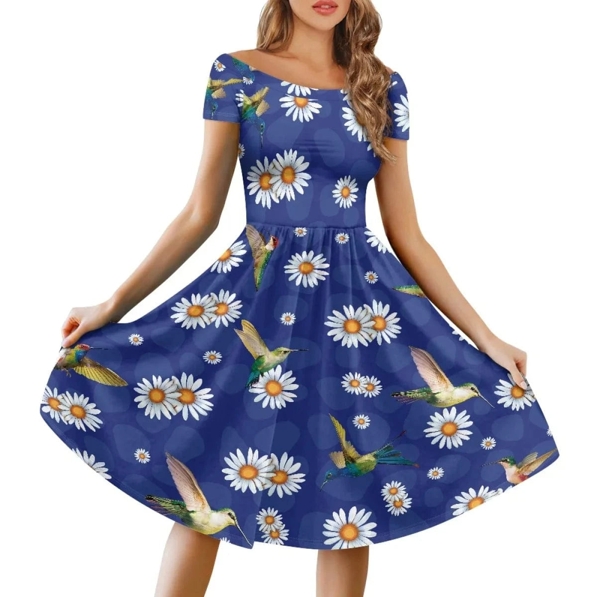 Summer Dresses for Women Casual Tshirt Short Sleeve Hawaii Floral Sundress Beach Cover Ups Women's Clothing Summer 2023 Dresses