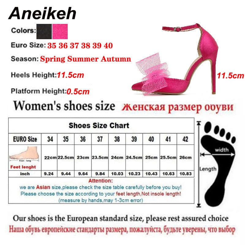 Summer Fashion Bow Decoration 2022 Classic Pointed Buckle Silk Solid Color High-heeled Pump Sandals 35-42 Women's Shoes