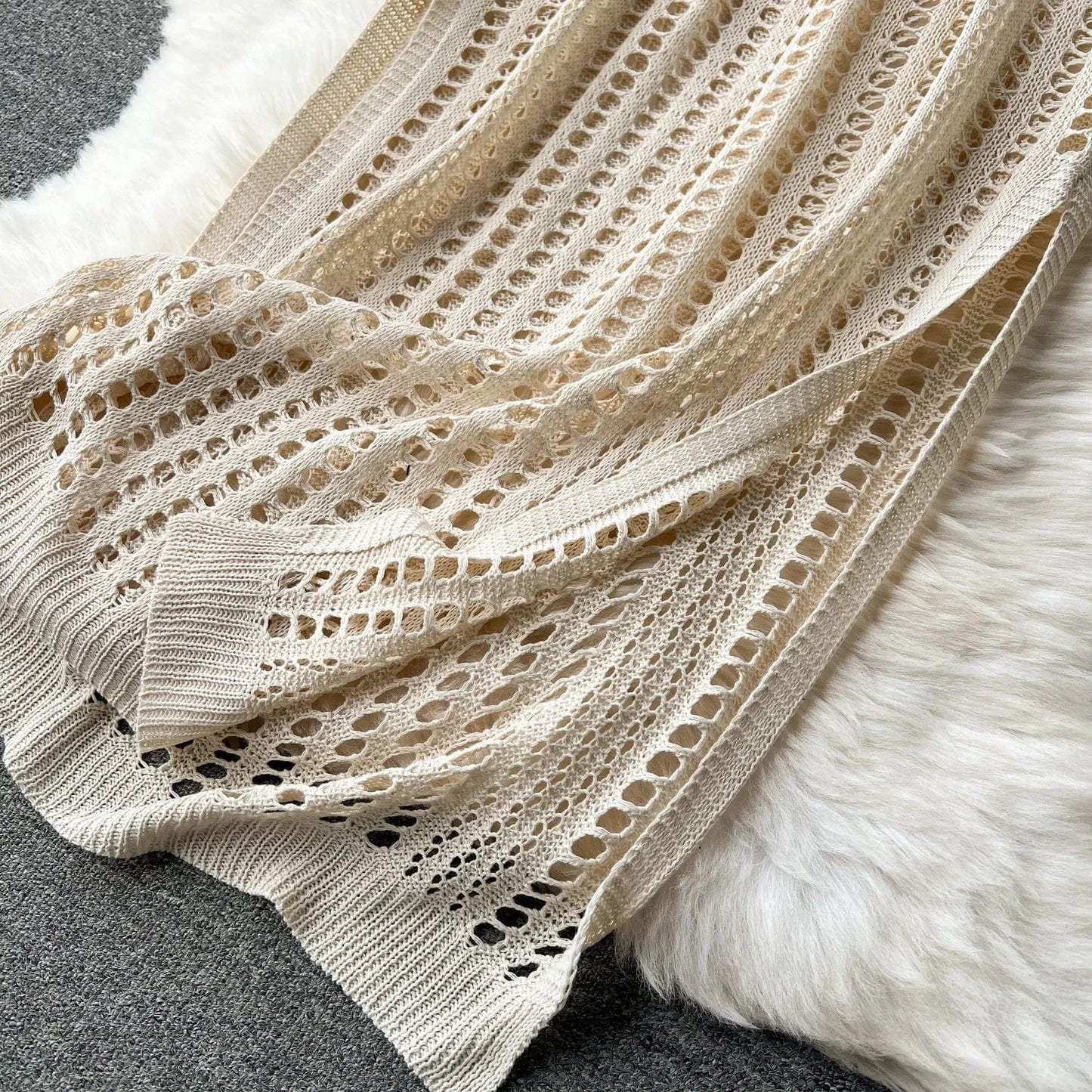 Summer Korean For Women Sleeveless Empire Hollow Out Dresses Women's Fashion Dresses Clothes Women
