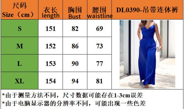 Summer new women's clothing jumpsuit sexy camisole V neck sleeveless waist solid ladies romsuit women loose wide leg jumpsuits