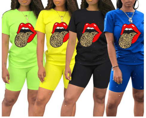 Summer Wholesale Price Womens 2 Piece Sports Outfit Tracksuit Shirt Shorts Jogger Bodycon Sets For Women