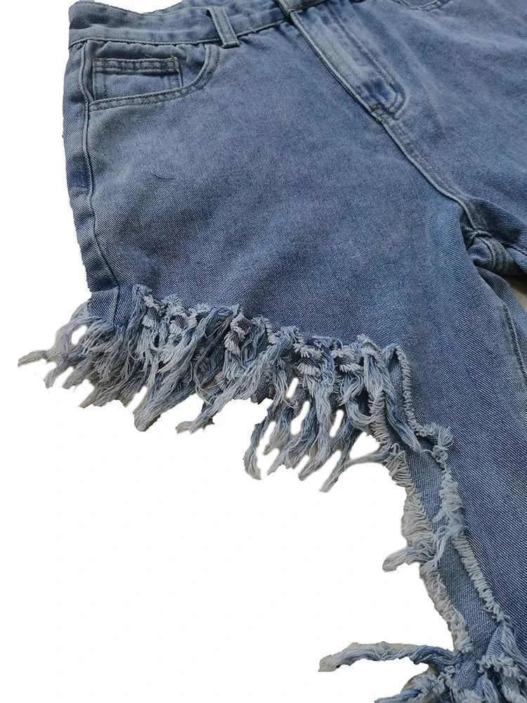 Summer Women's Fashion Sexy Ripped Wash Denim Pants Stretch High Waist Pantalon Jean Femm For Women
