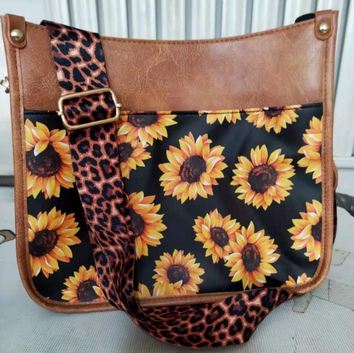 Sunflower Fashion Women Handbags Shoulder Purse PU Leopard Tote Set  Strap Bag Ahdorned Vegan Leather Messenger Bag Drop Shipping