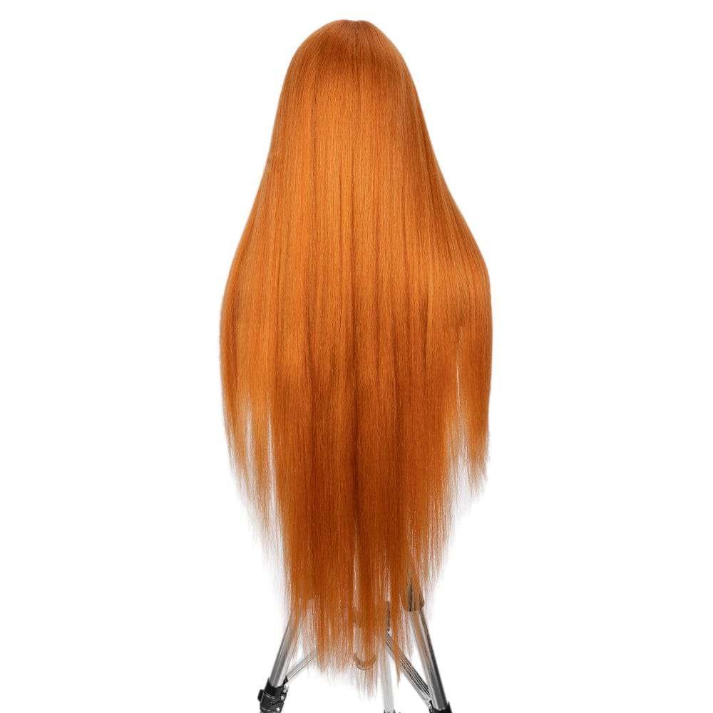 Super Long and Soft Silky Straight Ombre Heat Resistance Synthetic Lace Front Wig Blonde Synthetic Wig For Black Women
