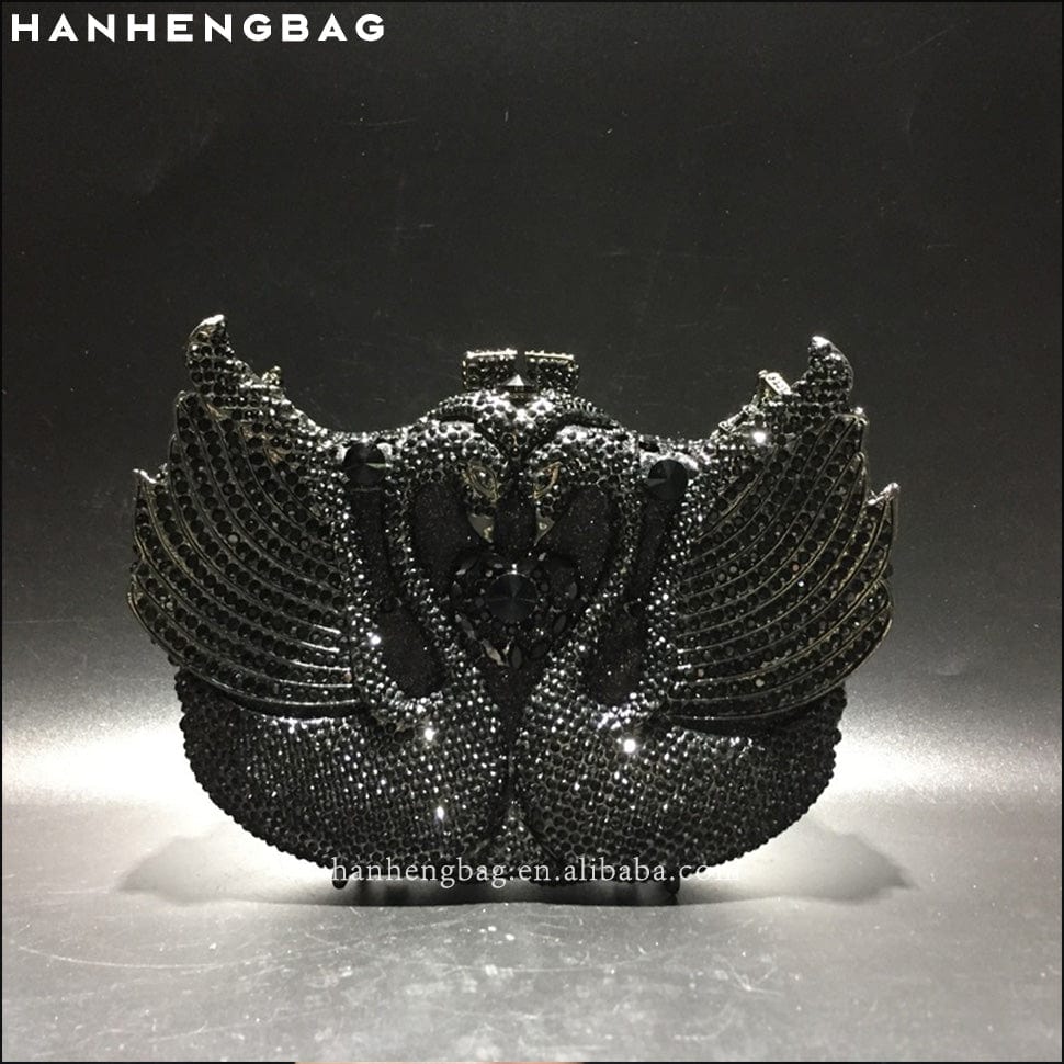 Swan Black Women pocket Lipstick Rainbow Violin diamond party skull handbag rhinestone ice cream clutch popcorn fox purse evening bags