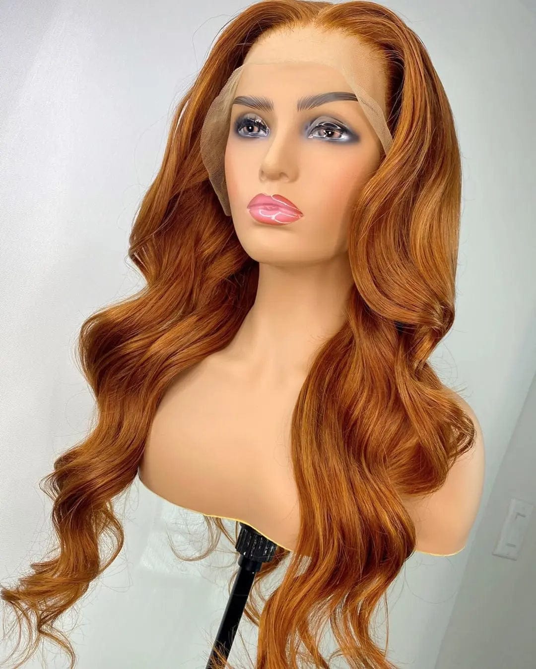 Swiss Lace Ginger Blonde Orange Color Loose Wave