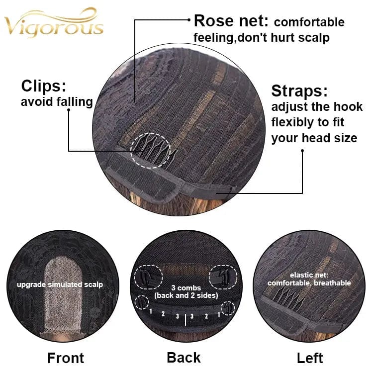 Synthetic Blend Wig Extension Heat Resistant Ombre