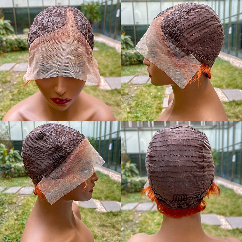 T Part Lace Front Human Hair Wig 13x1 Lace Frontal Wigs  HD Transparent Lcae Colored Wig Remy With Baby Hair