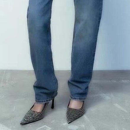 Talon Slingback  Full Crystal Luxury Covering Stiletto Rhinestone Designer Heels for Women