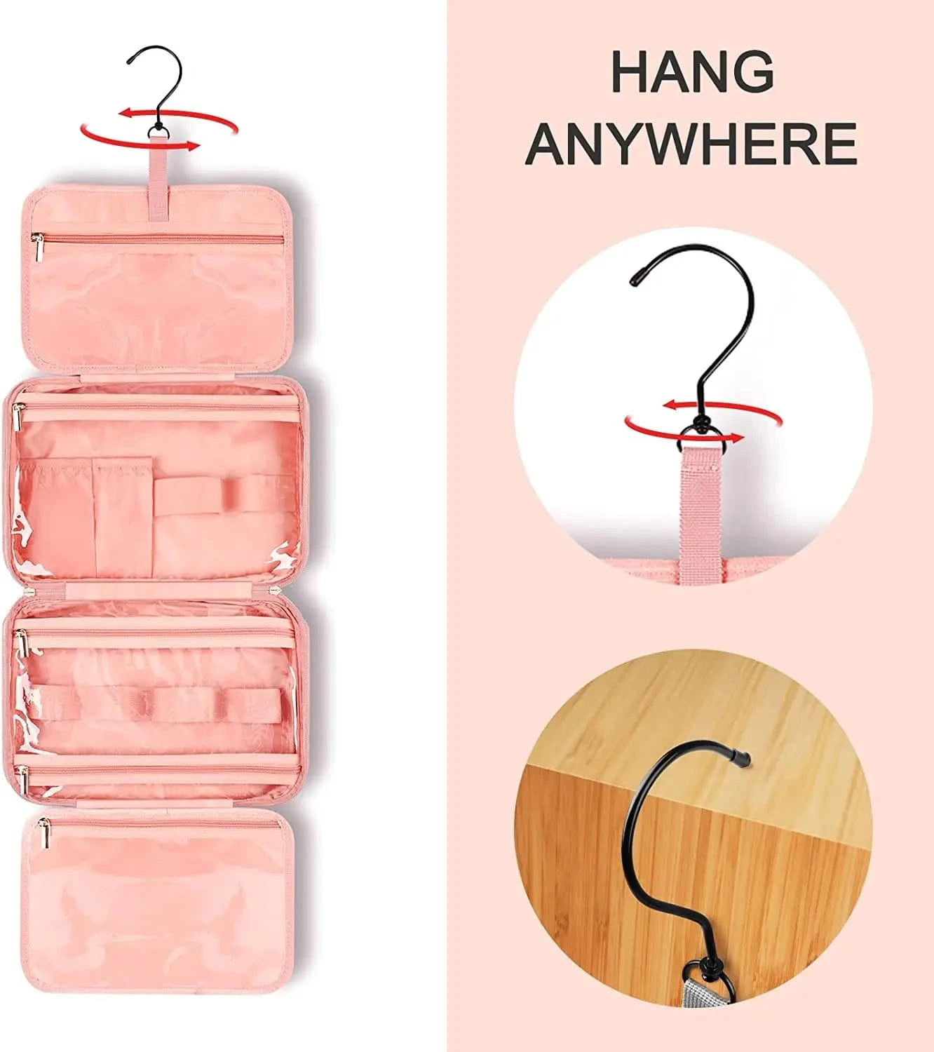 Toiletry Bag for Men Men's Travel Dopp Kit Canvas And Leather  Shaving Bag Toiletries Accessories