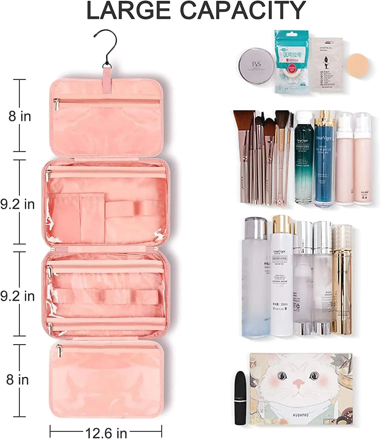 Toiletry Bag for Men Men's Travel Dopp Kit Canvas And Leather  Shaving Bag Toiletries Accessories