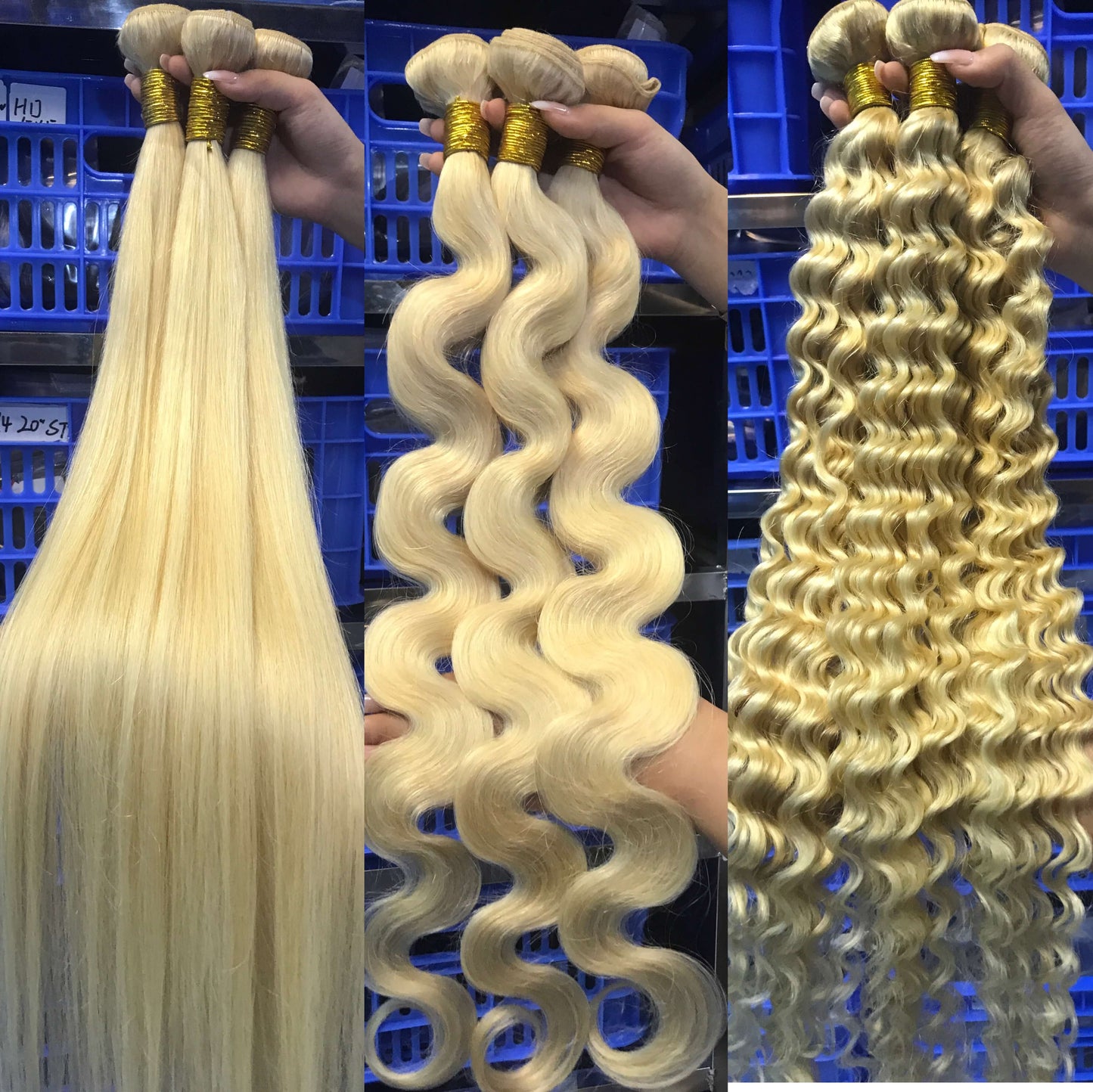 Top grade hair extension,double weft 613 hair bundles,100% Natural cheap 613 color weave human hair bundles with frontal