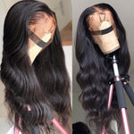 Top Grade Shiny Blonde Color Body Wave Pre Plucked Full European Virgin Hair Lace Frontal Closure Wigs For Women