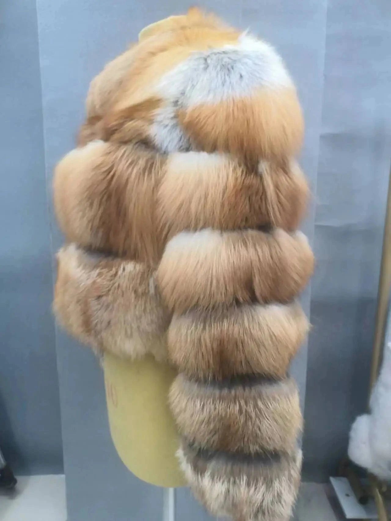Top Sale Vintage Design Natural Silver Red Fox Fur Coats Warm Fur Parka Overcoats Real Red Fox Fur Coat For Women