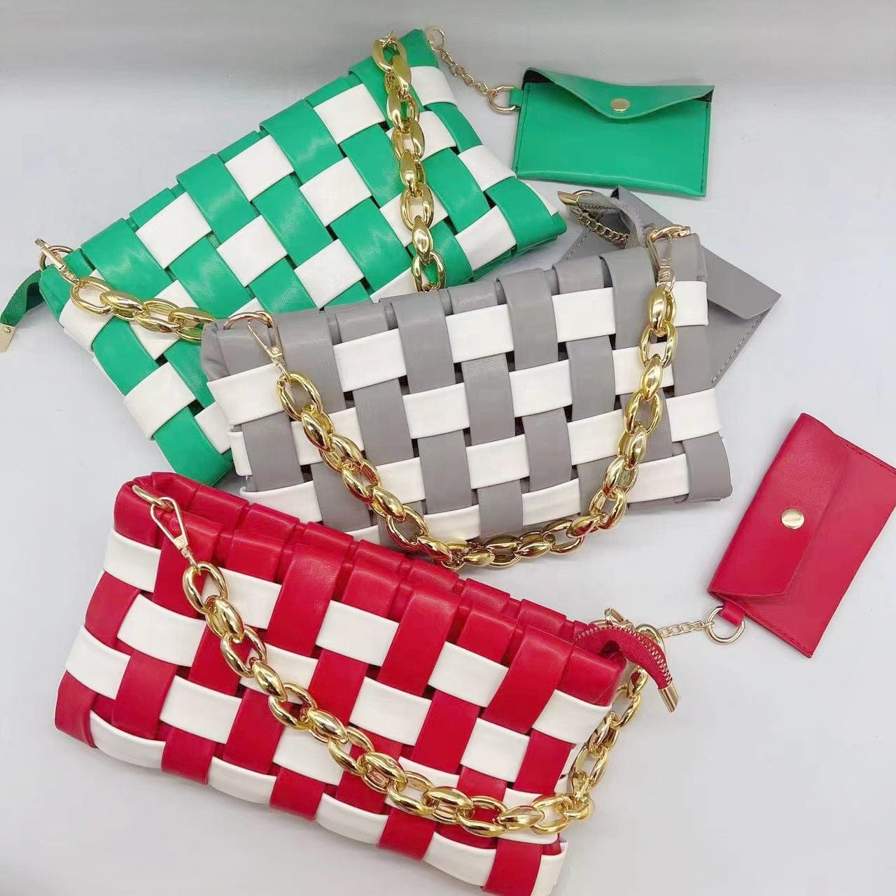 Top Selling 2022 Bamboo Chain Hand Bags Women Handbags Ladies Shoulder Luxury Woven Purses Handbags