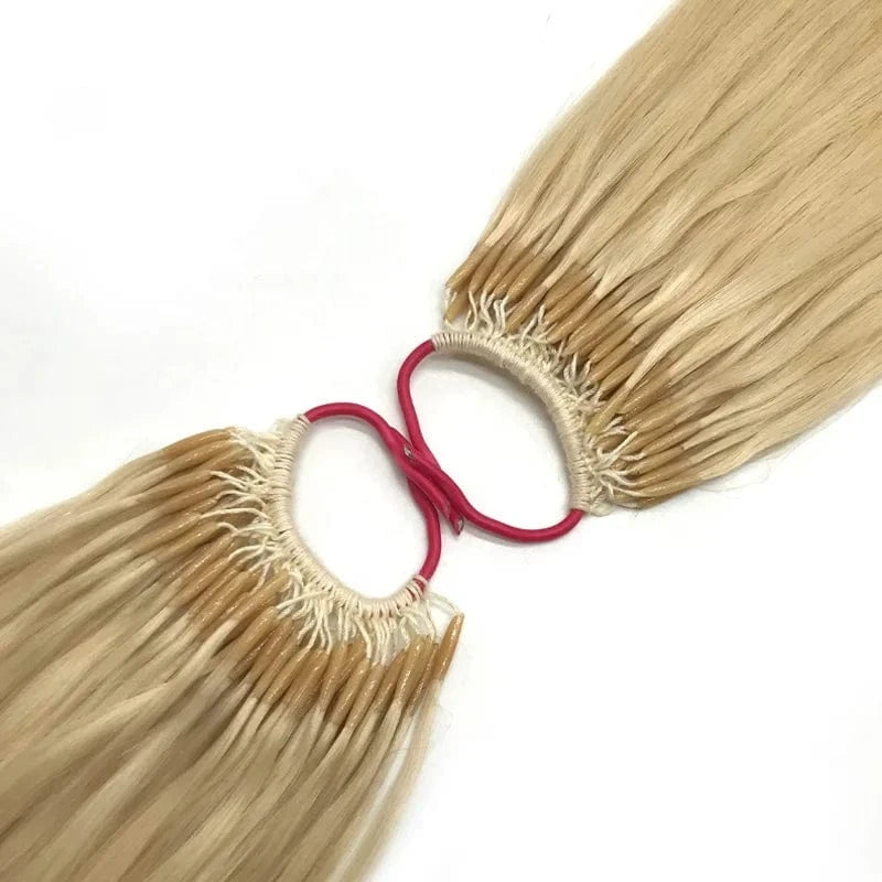 Top Selling slavic Russian Hair 100% remy human hair blonde #60 color twins tip hair extension