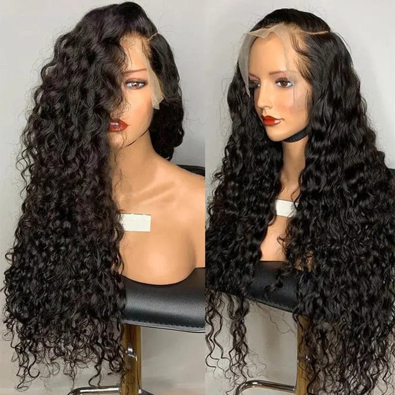 Top Virgin Natural Color Curly Long 100% Human Hair Lace Front Wig For Black Women
