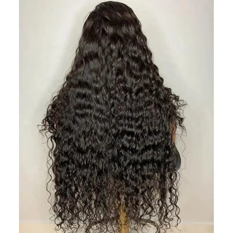 Top Virgin Natural Color Curly Long 100% Human Hair Lace Front Wig For Black Women