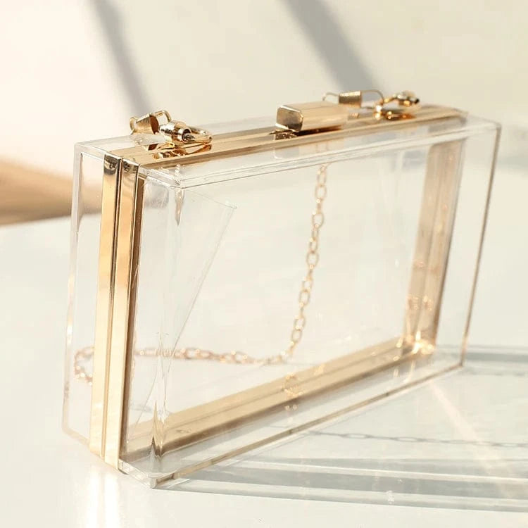 Transparent Cheap custom design multi colors ladies clutch acrylic evening bag