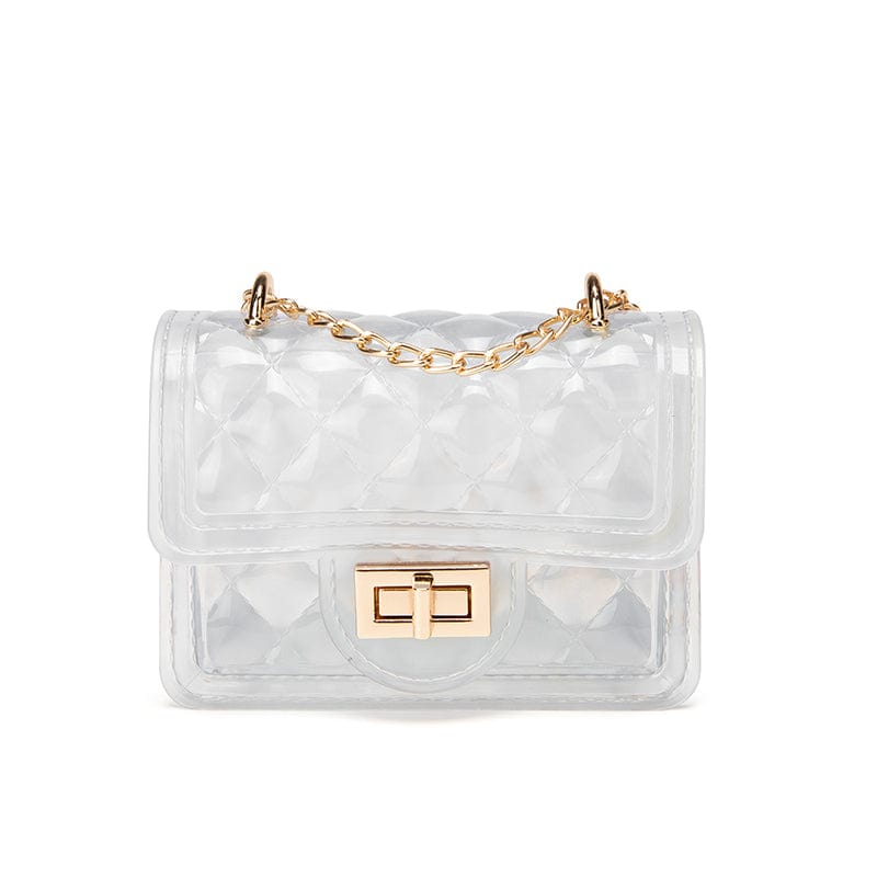 Transparent Ladies new pink red transparent colorful purses and bags mini handbag jelly shoulder bag bags for women girls
