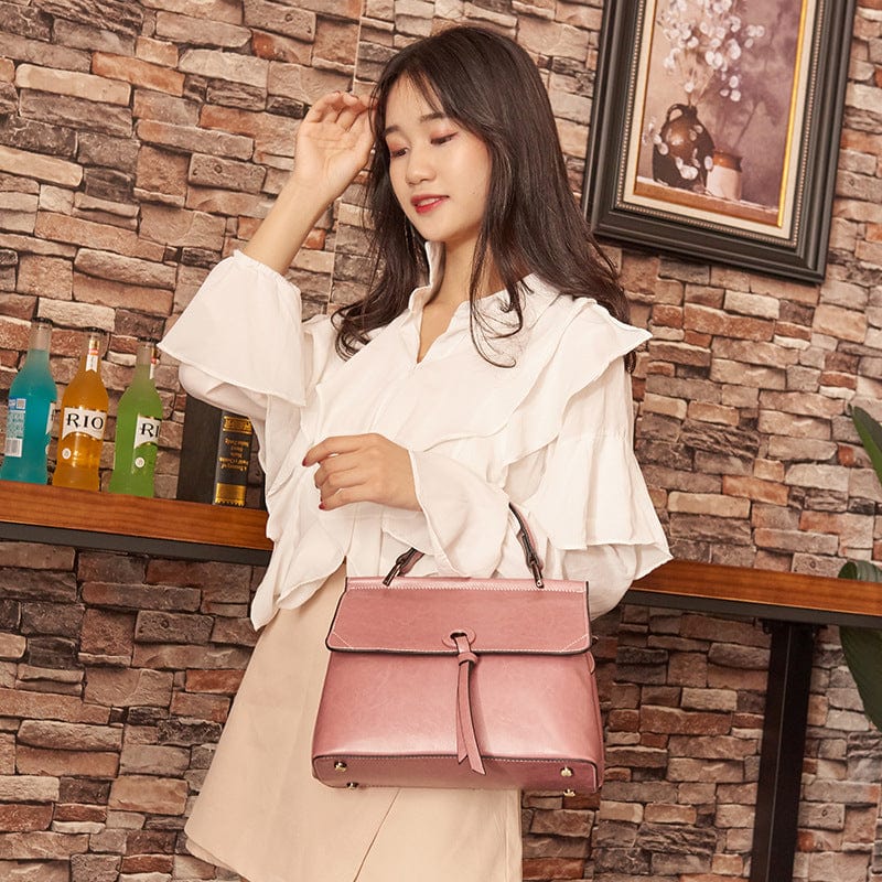 Trendy genuine leather shoulder handbag fashion logo custom crossbody bag new style vintage real ladies bags leather handbags