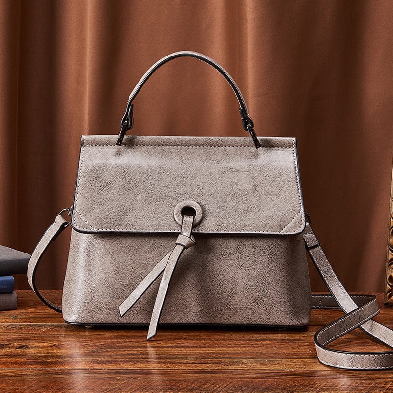 Trendy genuine leather shoulder handbag fashion logo custom crossbody bag new style vintage real ladies bags leather handbags
