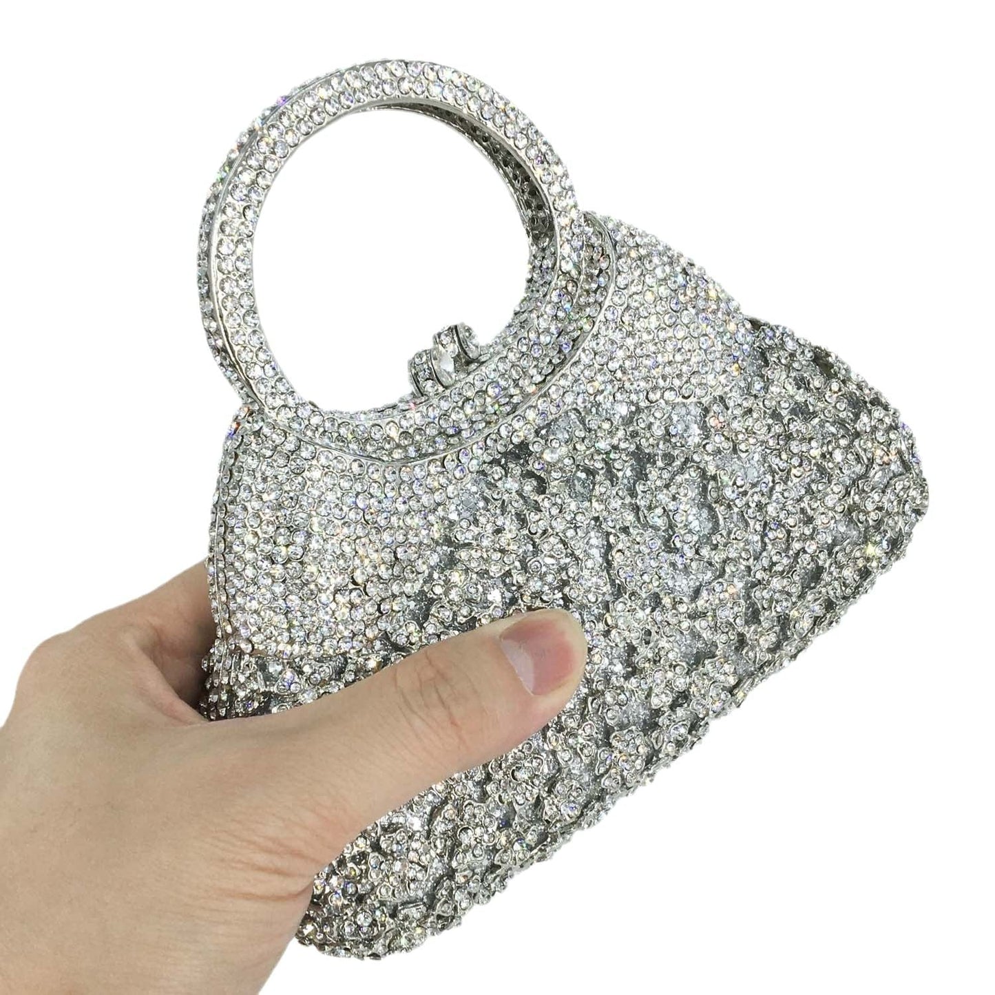 Trendy New Designed Charming Crystal Women Handbag High Quality Evening Diamond Clutch Purses Luxury Rhinestone Bag