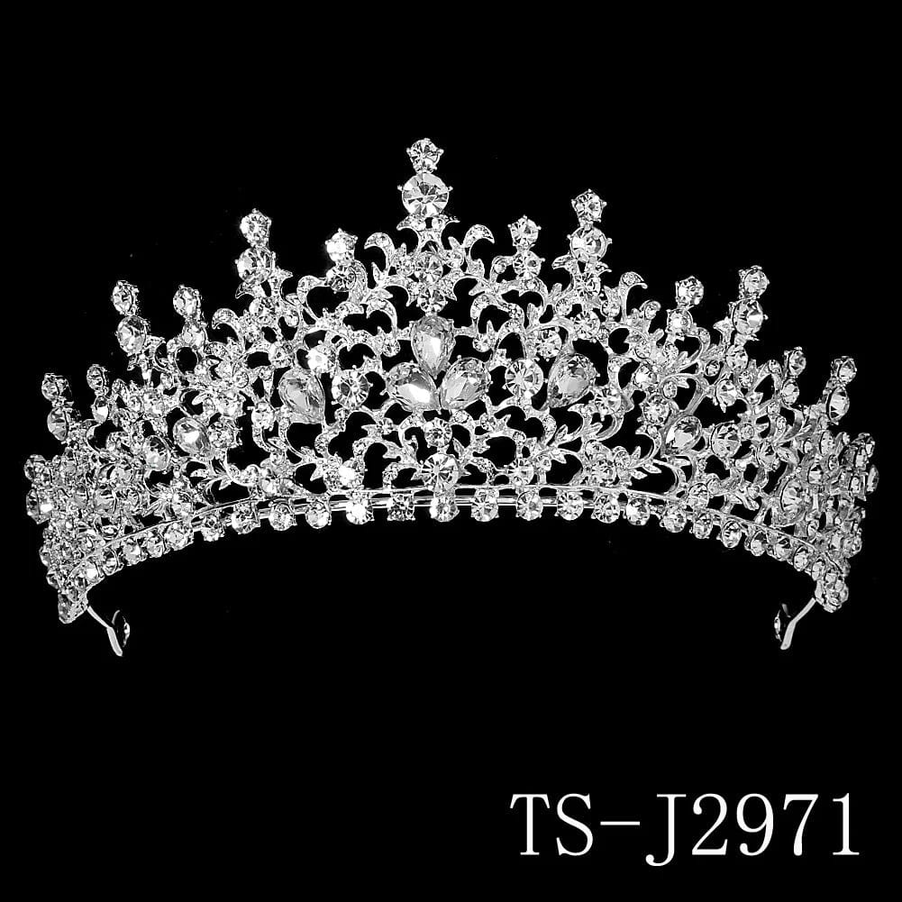 TS-J2971 Fancy Birthday Wedding Accessories Princess Tiara Rhinestone Headband Bridal Crowns For Bride