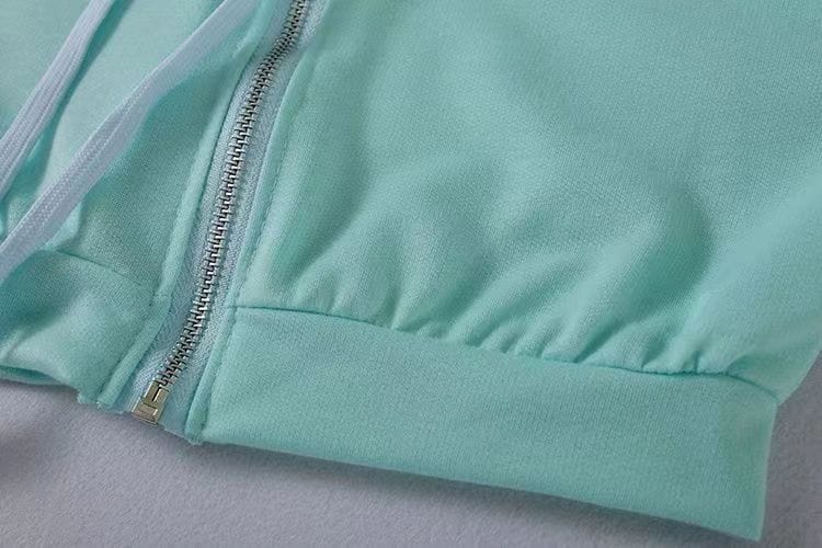 Two Piece Pant Set Knit Two Piece Outfits Summer Crop Hoodie Jacket Tops Shorts Tracksuit Sets
