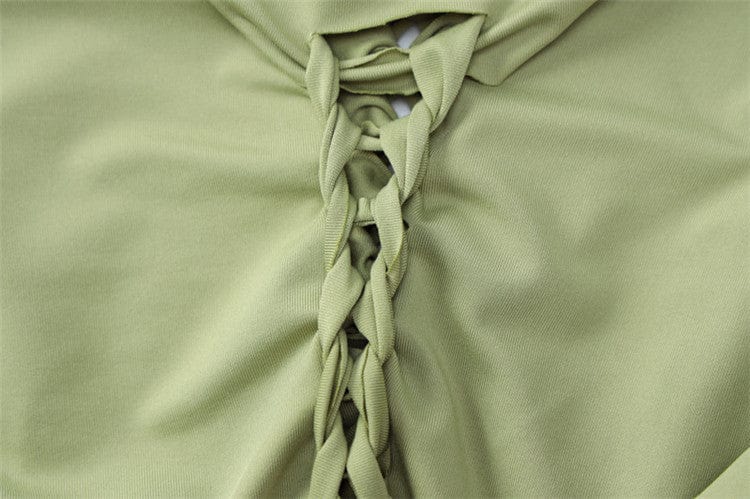 Two Piece Set Women Outfits Skirts Long Sleeve Crop Top Mini Hollow Out Skirt White Matching Dress Sets