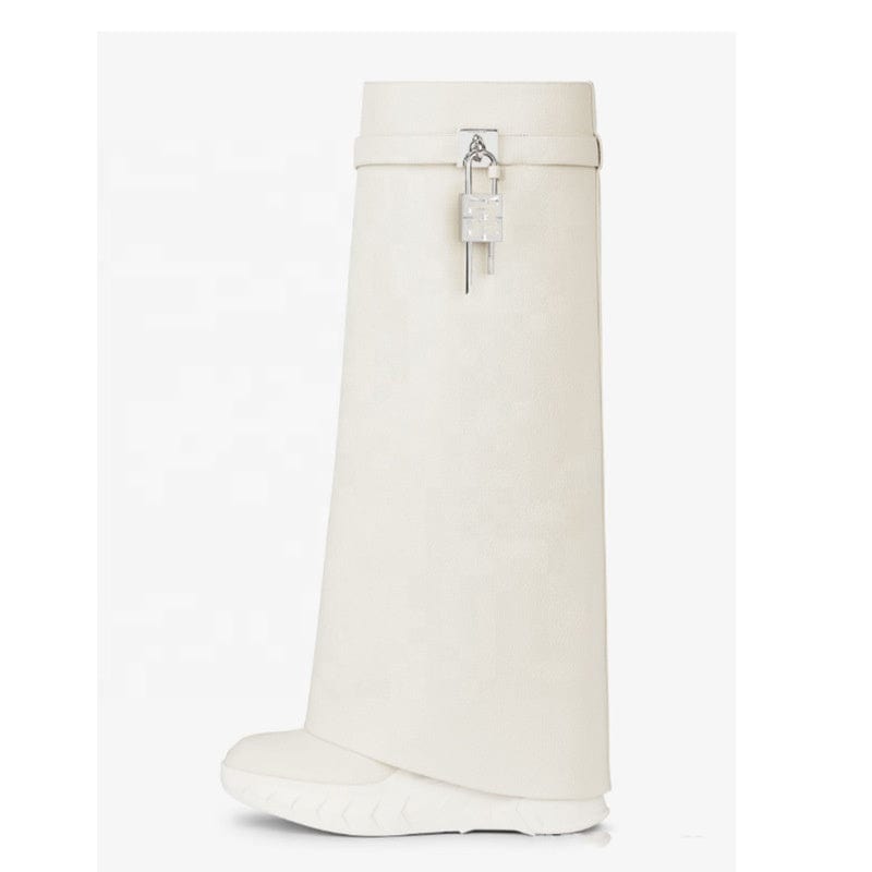 TX 2023 Autumn/Winter round toe large size designer boots shoes women straight rubber bottom long leather boots