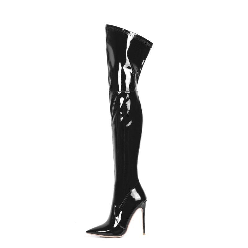 TX Autumn and winter new pointed toe stiletto heel gray red apricot rose red womens fashion boots