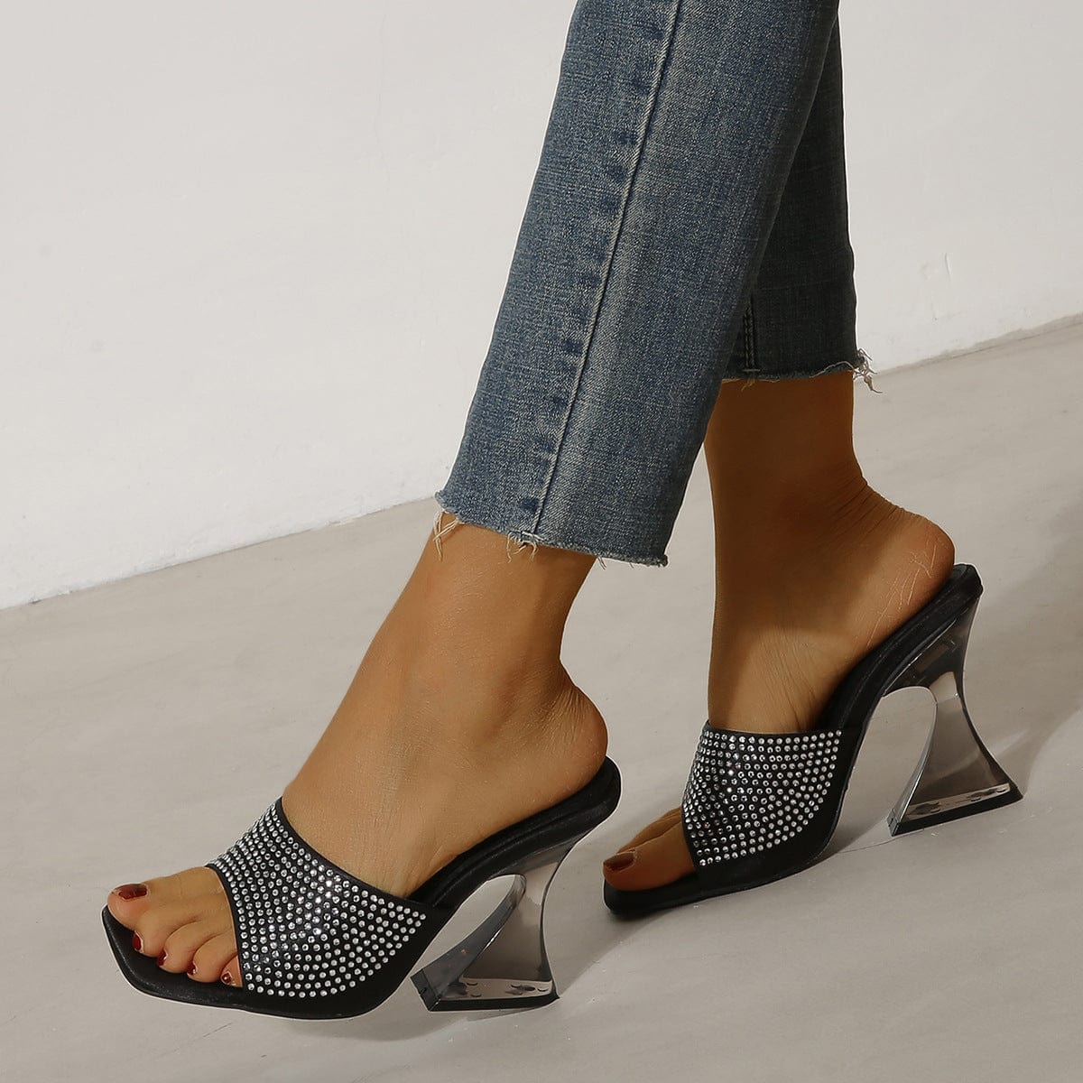 TX new arrivals High quality fashion Pointed orange high heel sandal womans girls shoes