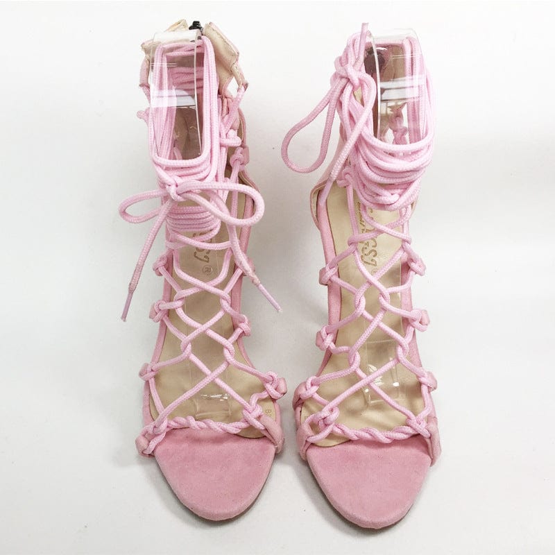 TX New Arrivals Low MOQ Comfortable Wear Solid Colors Latest Design high hills Shoes with thin straps