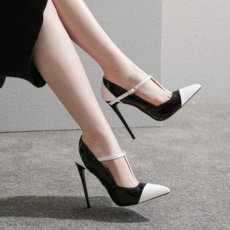 TX New spring new pointed toe high heels stiletto leather red wedding sandals women