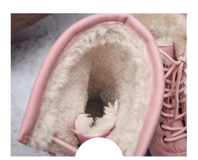 TX New warm outdoor Martin boots snow shoes women's waterproof non-slip high-top cotton fleece snow boots women