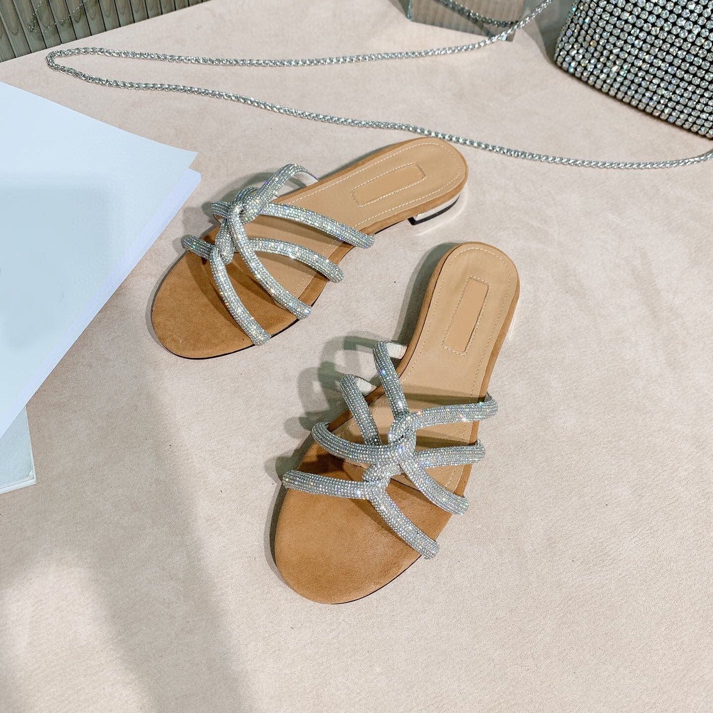 TX Women's summer slippers thick-heeled flip-flops square toe thick-soled sandals non-slip candy plastic jelly shoes