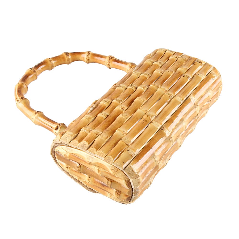 Unique Handmade wood rattan bamboo root evening bag handbag
