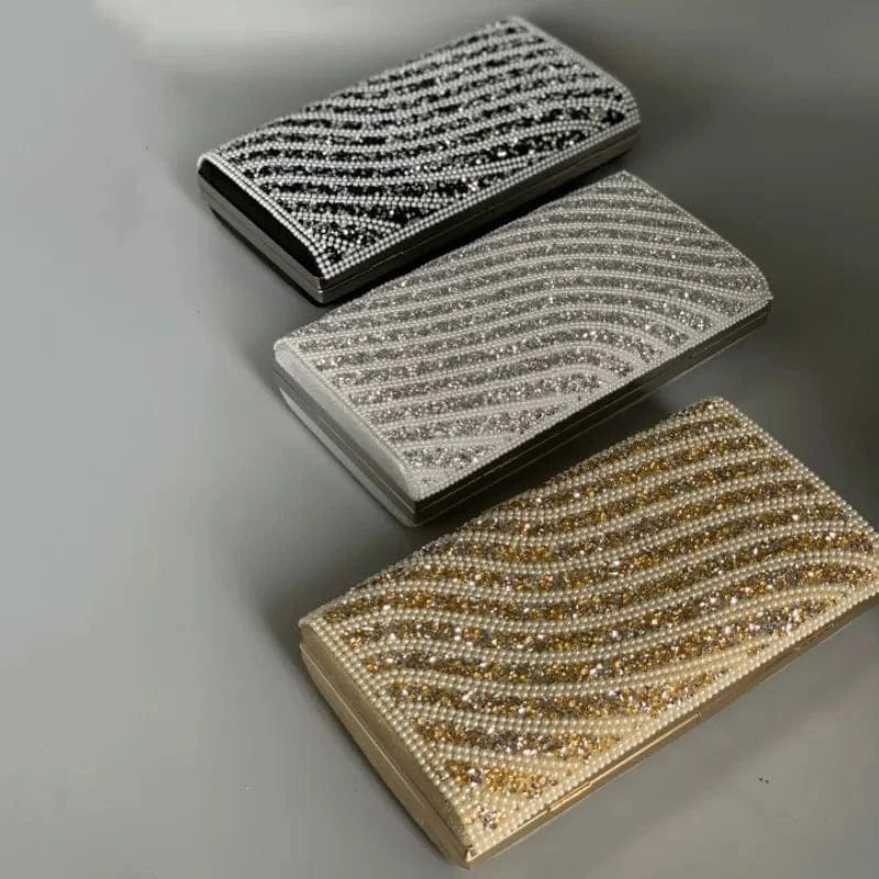 unique party bling crystal clutch purse rhinestones pearl diamond evening bag luxury clutch purses for weddings