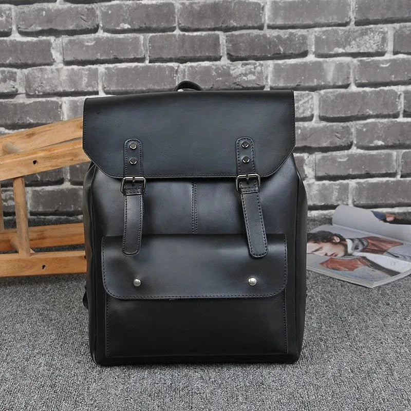 Unisex  Leather Laptop Backpack  Business Smart Professional Lightweight Daypacks school backpack bag