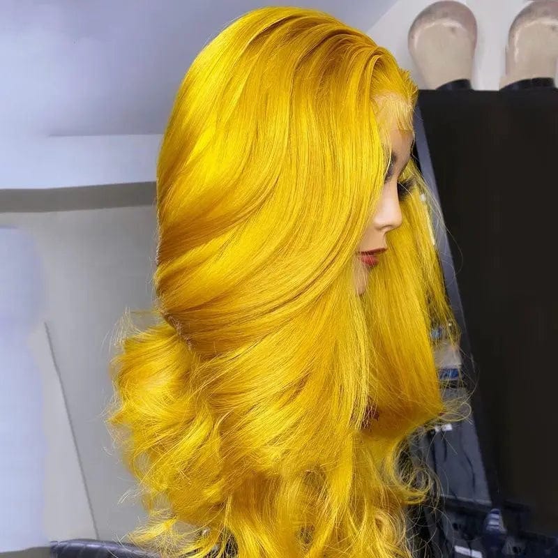 Unprocessed 100% Virgin Hair Vendors Brazilian Transparent Human Hair Wig Ginger Color Body Wave Lace Front Wig With Pre-Plucked