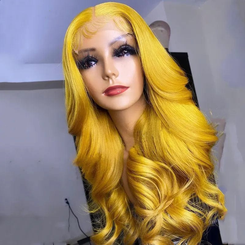 Unprocessed 100% Virgin Hair Vendors Brazilian Transparent Human Hair Wig Ginger Color Body Wave Lace Front Wig With Pre-Plucked