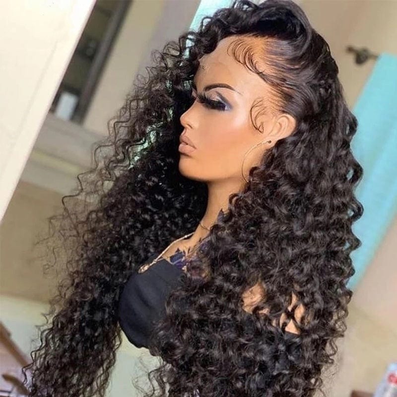 Unprocessed 400% High Density Burmese Curly Full Cuticle Aligned Human Hair Melt HD Lace Frontal Closure Wigs
