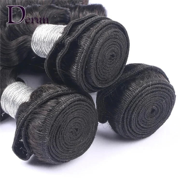 Unprocessed Virgin Brazilian Human Hair Cuticle Aligned Deep Wave Hair Bundles of Qingdao Derun