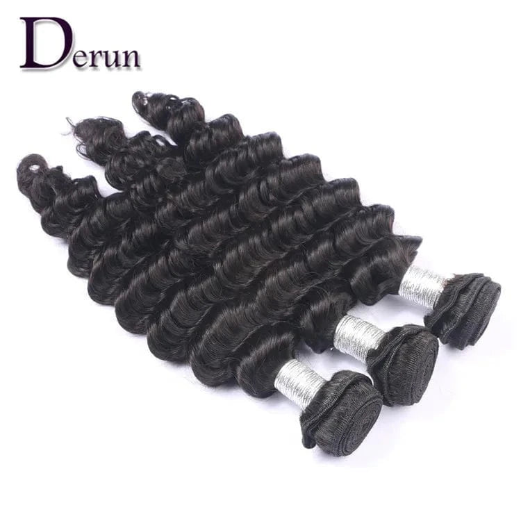 Unprocessed Virgin Brazilian Human Hair Cuticle Aligned Deep Wave Hair Bundles of Qingdao Derun