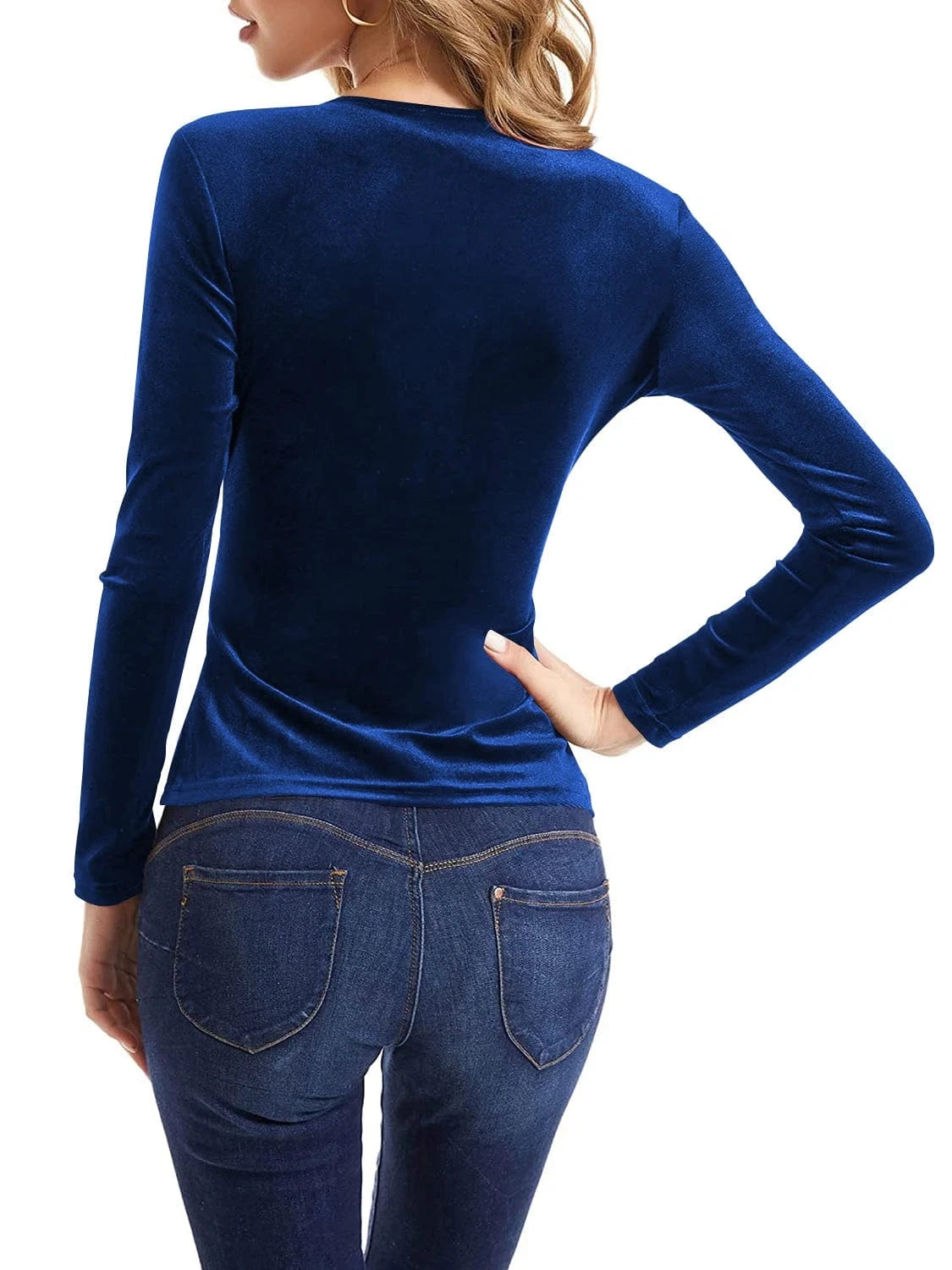Velvet Latest Design Elegant Black Top For Ladies Trendy Women Clothing 2023