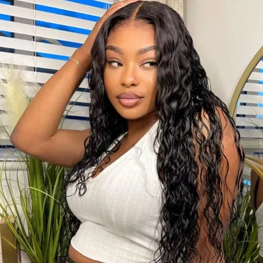 Vendor 4x4 5x5 13x4 13x6 Closure Front Water Wave Wig Human Hair 4c Texture Hairline Wigs Human Hair Wigs Brazilian Hair