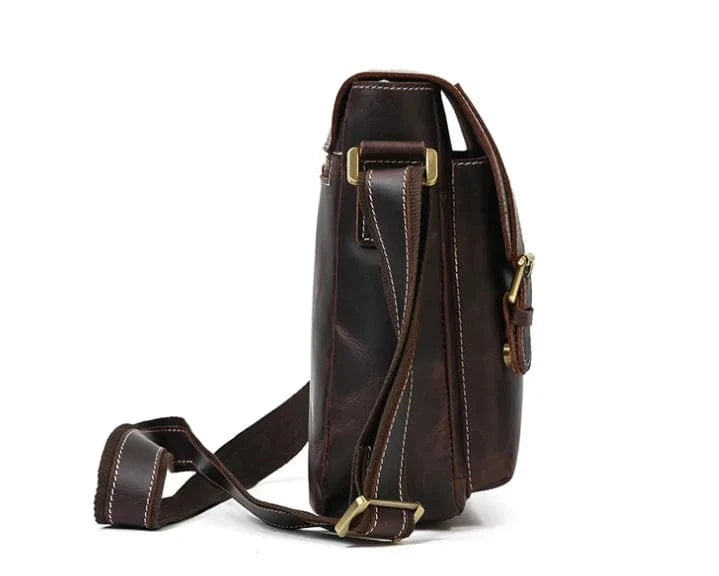 Vintage Leather Shoulder Bag Crossbody Handbag for Men and Women Messenger Bags