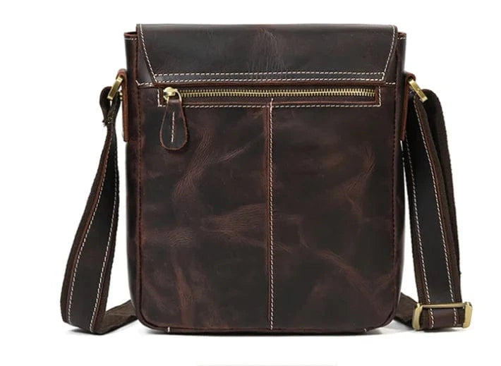 Vintage Leather Shoulder Bag Crossbody Handbag for Men and Women Messenger Bags